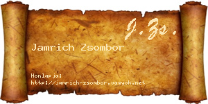 Jamrich Zsombor névjegykártya